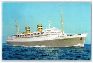 1970 Holland-America Line S.S. Nieuw Amsterdam Netherlands Posted Postcard