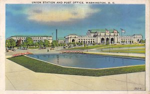 Union Station And Post Office Washington DC, USA Train Related 1937 