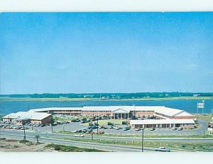 Unused Pre-1980 OLD CARS & CHARLESTON INN MOTEL AERIAL VIEW Charleston SC u6559