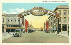 Wyoming Rock Springs The Arch automobiles Sanborn #939 Postcard 22-4843