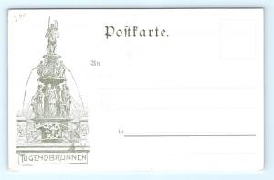 Postcard Germany Nurnberg Skt Lorenzkirche Tugendbrunnen J13