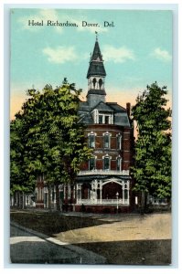 c1910 Hotel Richardson Street View Dover Delaware DE Unposted Antique Postcard 