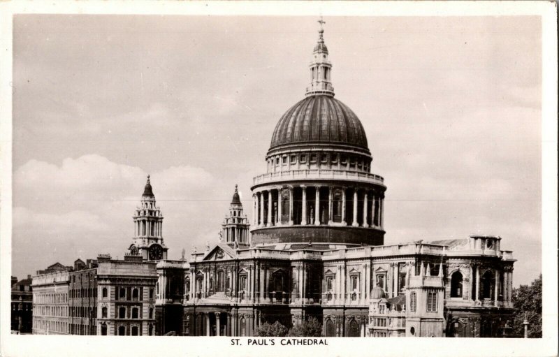 Tucks RPPC St. Paul's Cathedral London Vintage Postcard G63