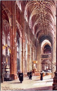Postcard ENG Kent Tuck 7021 Canterbury Cathedral The Nave