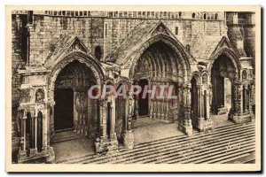 Old Postcard Cathedral of Chartres North Portal