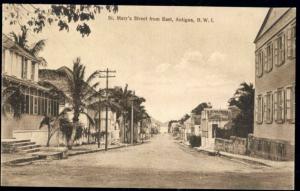 Antigua, b.w.i., St. Mary's Street from East (1910s)