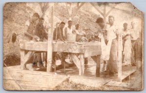K47/ Port Royal South Carolina RPPC Postcard c1910 Marines Washing Clothes 6