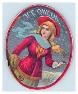 1870s-80s Ice Queen Tobacco Cigar Box Label Geo S. Harris Vintage Original 7H