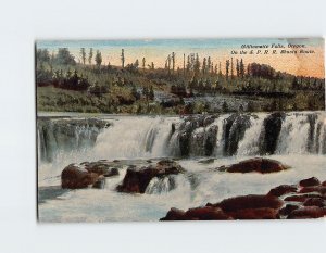 Postcard Willamette Falls On the S. P. R. R. Shasta Route Oregon USA