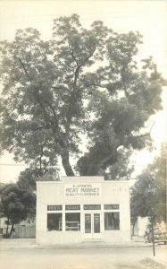 Postcard RPPC Texas San Antonio Fincke Meat Market 1940s 23-2397