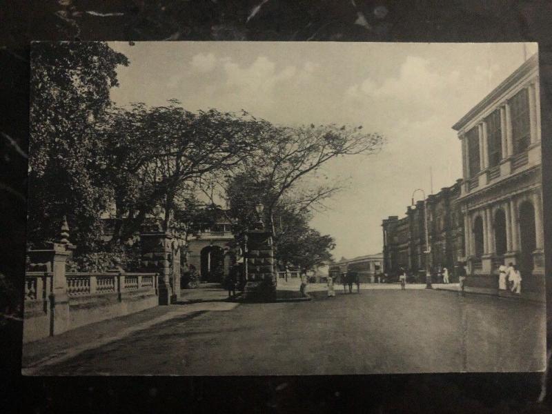 Mint Colombo RPPC Postcard Queen Street Showing Queen House