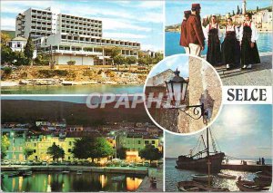 Postcard Modern Selce Jugoslavija Boat Folklore