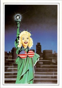 Statue of Liberty as Jayne Mansfield by Artist Gedebe Art Postcard SL