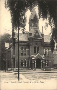 Greenfield Massachusetts MA County Court House c1910 Vintage Postcard