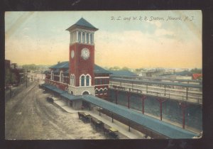 NEWARK NEW JERSEY RAILROAD DEPOT TRAIN STATION NJ VINTAGE POSTCARD 1907