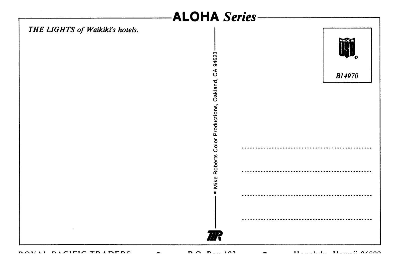 Waikiki Hotel Royal Pacific Traders Hawaii Palm Trees Beaches Chrome