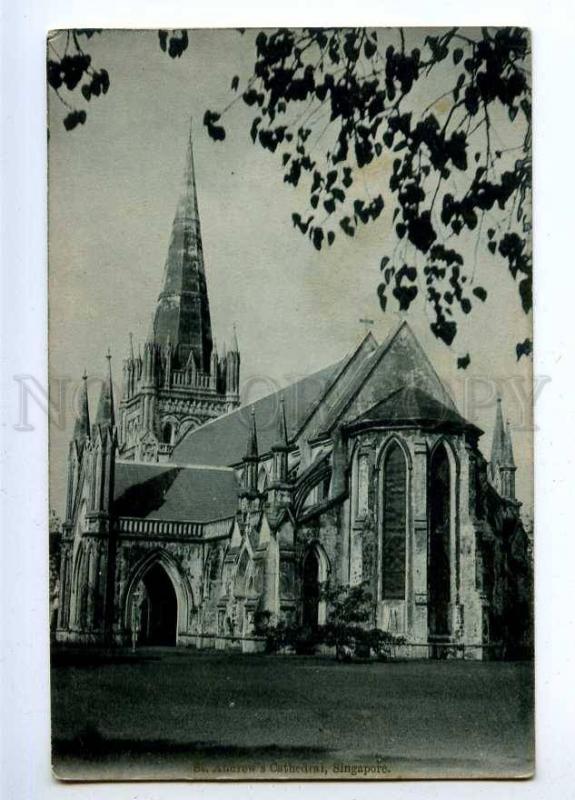 191807 SINGAPORE St.Andrews Cathedral Vintage postcard