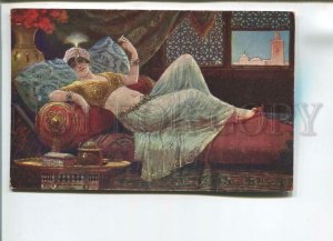 482168 MUTTICH Smoking BELLY DANCER Slave HAREM Vintage postcard