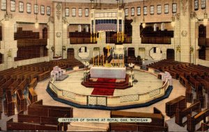 Michigan Royal Oak Shrine Of The Little Flower Interior View 1942