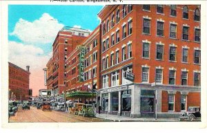 Binghamton, New York - The Hotel Carlton - in 1940 - Vintage Postcard