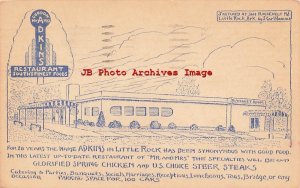 AR, Little Rock, Arkansas, Adkins Restaurant, Exterior View, 1950 PM