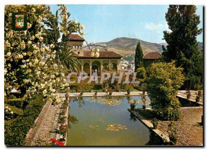 Postcard Modern Granada Alhambra Gardens of the Partal