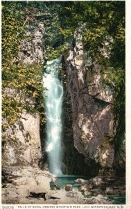 Vintage Postcard 1910 Falls Of Song Ossipee Mountain Park Lake Winnipesaukee NH