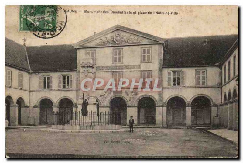 Old Postcard Beaune Monument Affairs and place of the town hall