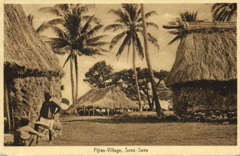 fiji islands, SAVU-SAVU, Native Fijian Village (1932)