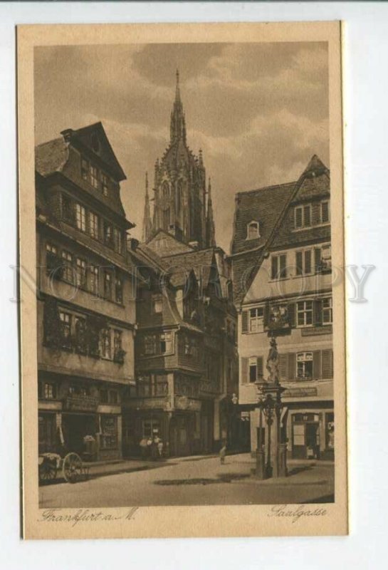 433710 Germany FRANKFURT am Main Saalgasse Signboards Vintage postcard