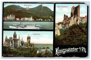 c1910 Konigswinter North Rhine-Westphalia Germany Multiview Postcard