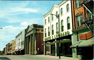 Salisbury, MD Maryland  MAIN STREET SCENE  White & Leonard~50's Cars  Postcard