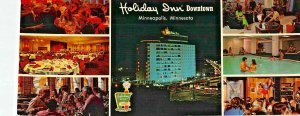 MINNEAPOLIS MN HOLIDAY INN DOWNTOWN-MULTI IMAGE~PANORAMIC POSTCARD