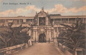 FORT SANTIAGO MANILA PHILIPPINES ISLANDS POSTCARD (c. 1910)