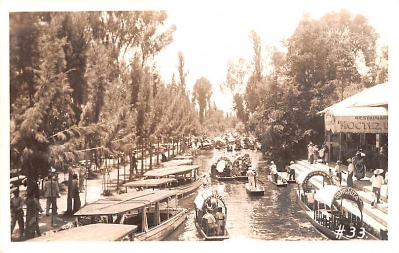 River Boats Mexico Tarjeta Postal Real Photo, Unused 