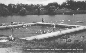 Camp Metamora Girl Scouts of Detroit Michigan 1961c postcard