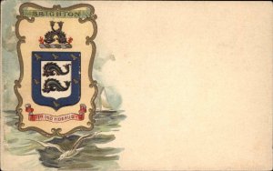 Tuck Heraldic Brighton England Coat of Arms Shield Insignia No. 1855 c1910 PC