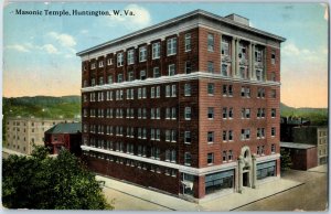 c.1910 Hoffman Masonic Temple, Huntington, West Virginia Postcard F215