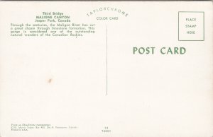 Third Bridge Maligne Canyon Jasper Park Alberta AB Unused Vintage Postcard H15