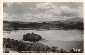 Lake Santeetlah North Carolina Birds Eye View Real Photo Postcard AA36615