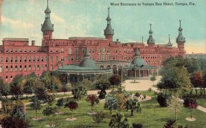 1910 Tampa Bay Hotel West Entrance Postcard Florida Moorish Revival Architecture