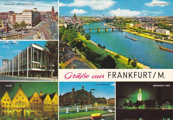 Germany Frankfurt Multi View Gruesse Aus