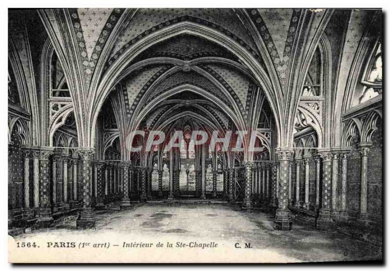 Old Postcard Paris I stopped inside the Ste Chapelle