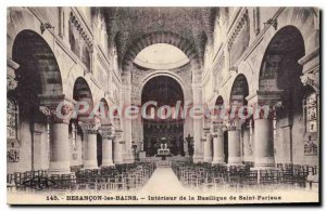 Old Postcard Besancon Les Bains Interior Of The Basilica Of St. Ferjeux