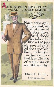 Faultlesss Fashions Cincinnati, OH, USA Advertising Unused a lot of yellowing...