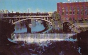 Spokane Falls From The Monroe Street Bridge Spokane Washington