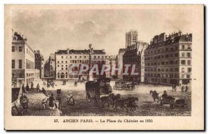 Old Postcard History Old Paris Place du Chatelet in 1835