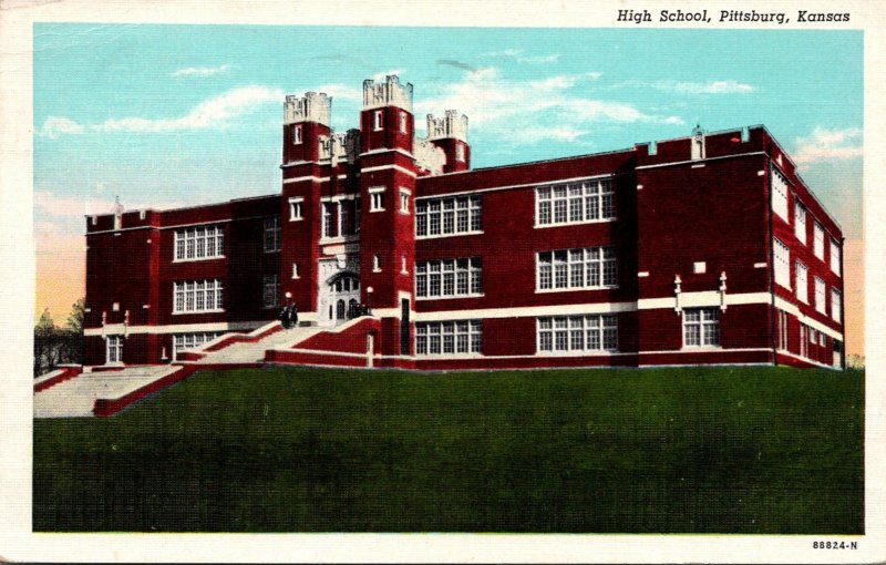 Kansas Pittsburg High School 1942 Curteich