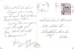 Christmas Continental Size: Approx 4 X 6 inches (15 cm X 10.5 cm) Postcard