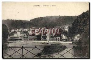 Old Postcard Epinal Canal On Course